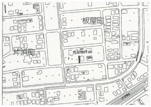 板屋町287番の位置図