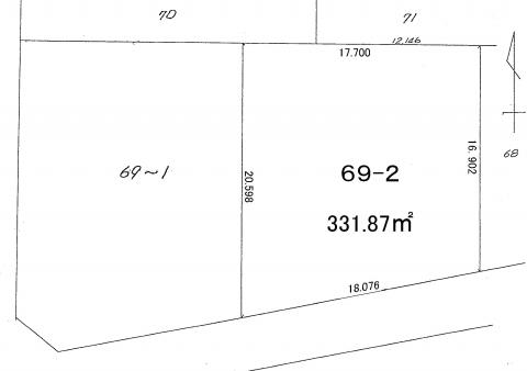 赤穂市三樋町69番2(画地図)